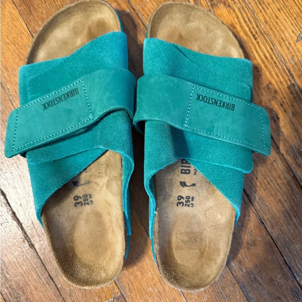Birkenstock Kyoto Nubuck Sandals in Green - Picture 5 of 8